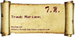 Traub Mariann névjegykártya