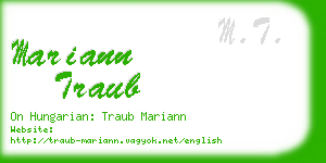 mariann traub business card